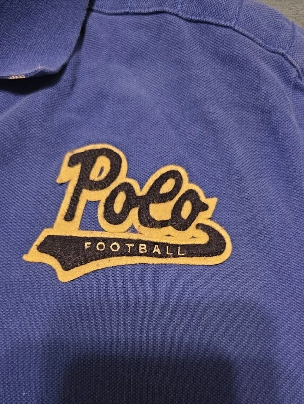 Polo by Ralph Lauren Royal Blue Short Sleeve Polo with Embroidered Patches